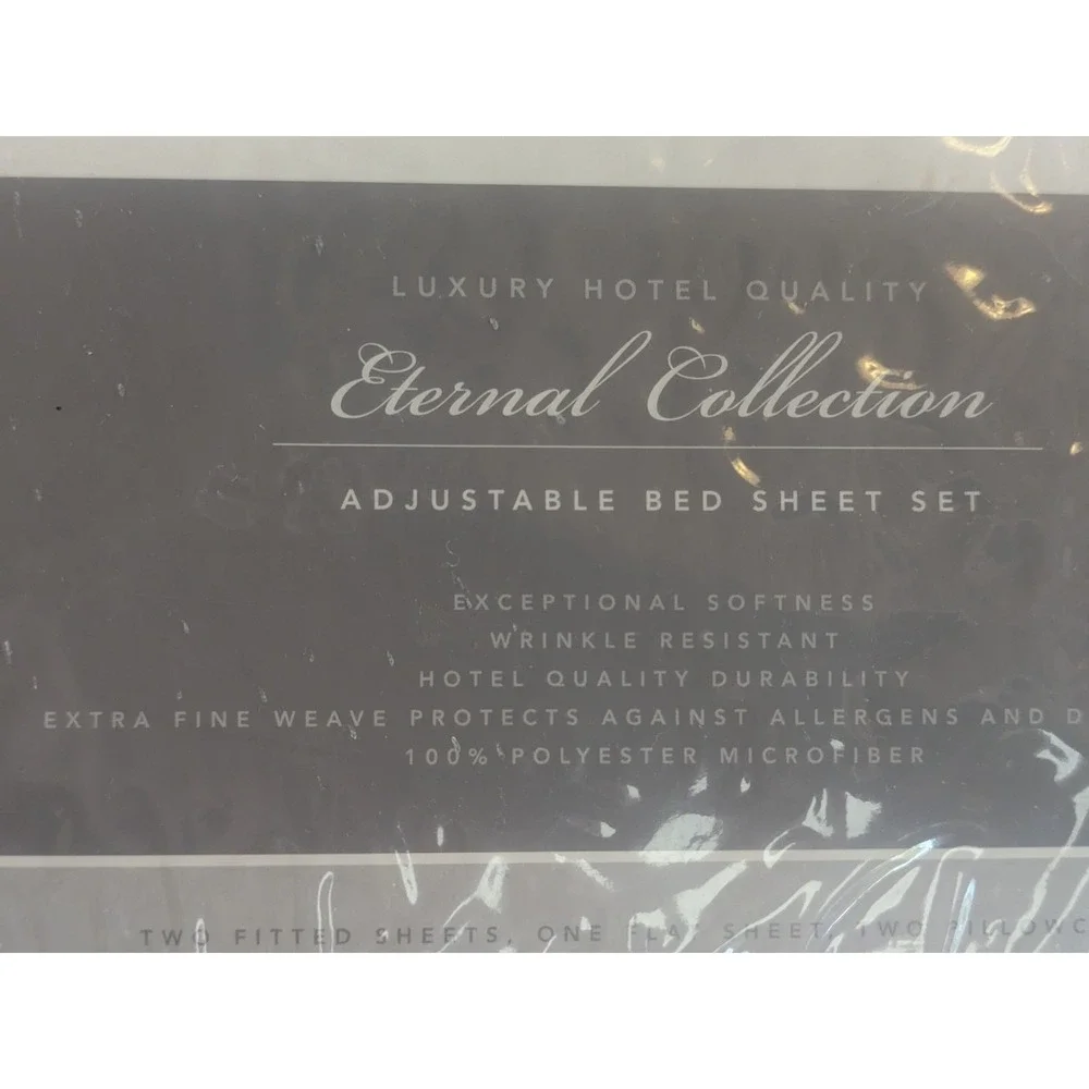 Jennifer Adams Split King Sheet Set Ivory Adjustable Bed Eternal Luxury  New